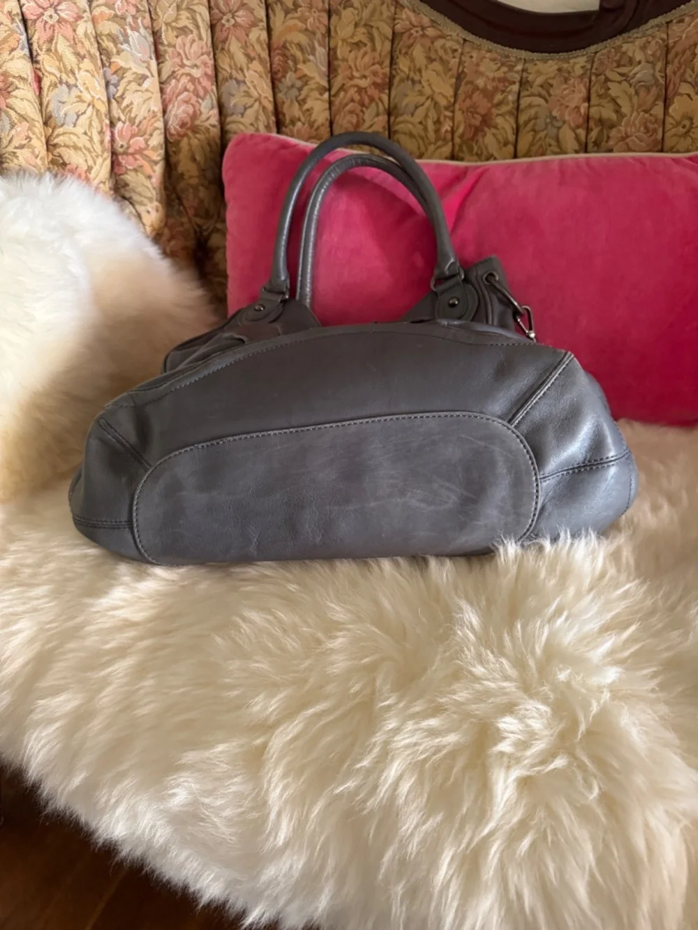 BOTKIER Slouch Hobo Bag RARE gray blue Gossip Girl era Indie Sleaze purse